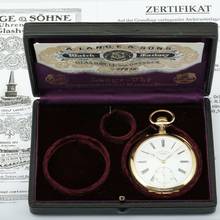Thumbnail von A. Lange & Söhne Qualität 1A 18k Gold Taschenuhr Retailed by F. Krüssmann y Cia. Rio de Janeiro 1906 Hergestellt für den Südamerikanischen Markt