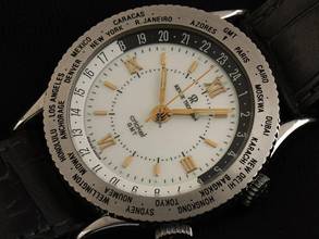 Thumbnail von Revue Thommen Cricket GMT 1996 Full Set sehr gut Vintage Cricket GMT Armbandwecker