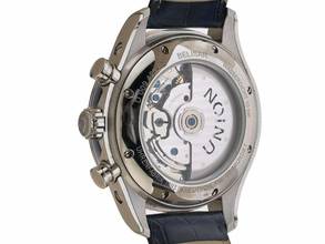 Thumbnail von Union Glashütte Belisar Chronograph Ref.D009425A 2021 Full Set wie Neu Vintage Belisar Chronograph Vollkalender Mondphase Krokoleder Faltschließe