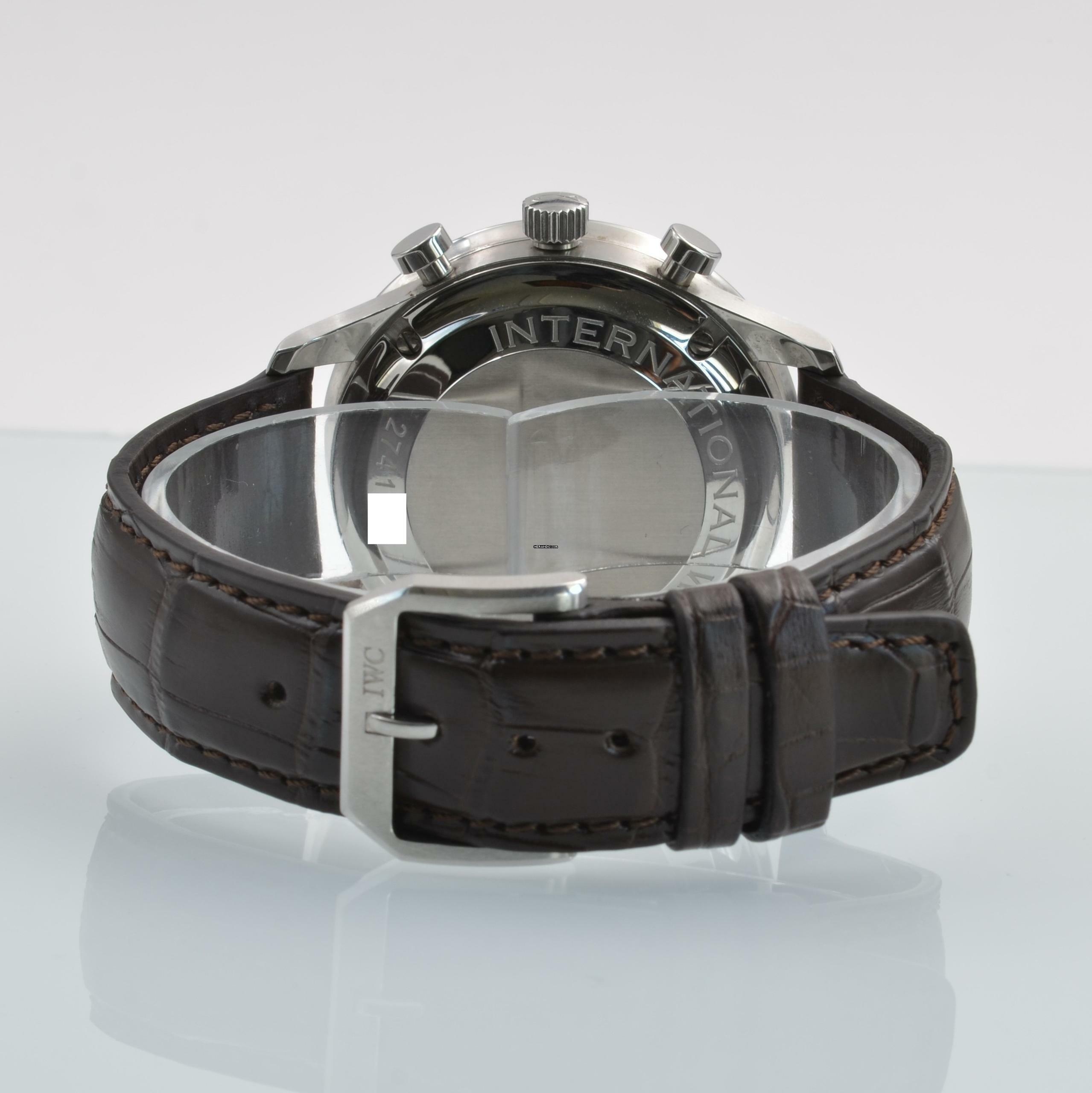 Thumbnail von IWC Portugieser Chronograph Portuguese IW3714 Chronograph silver dial 2008 Full Set