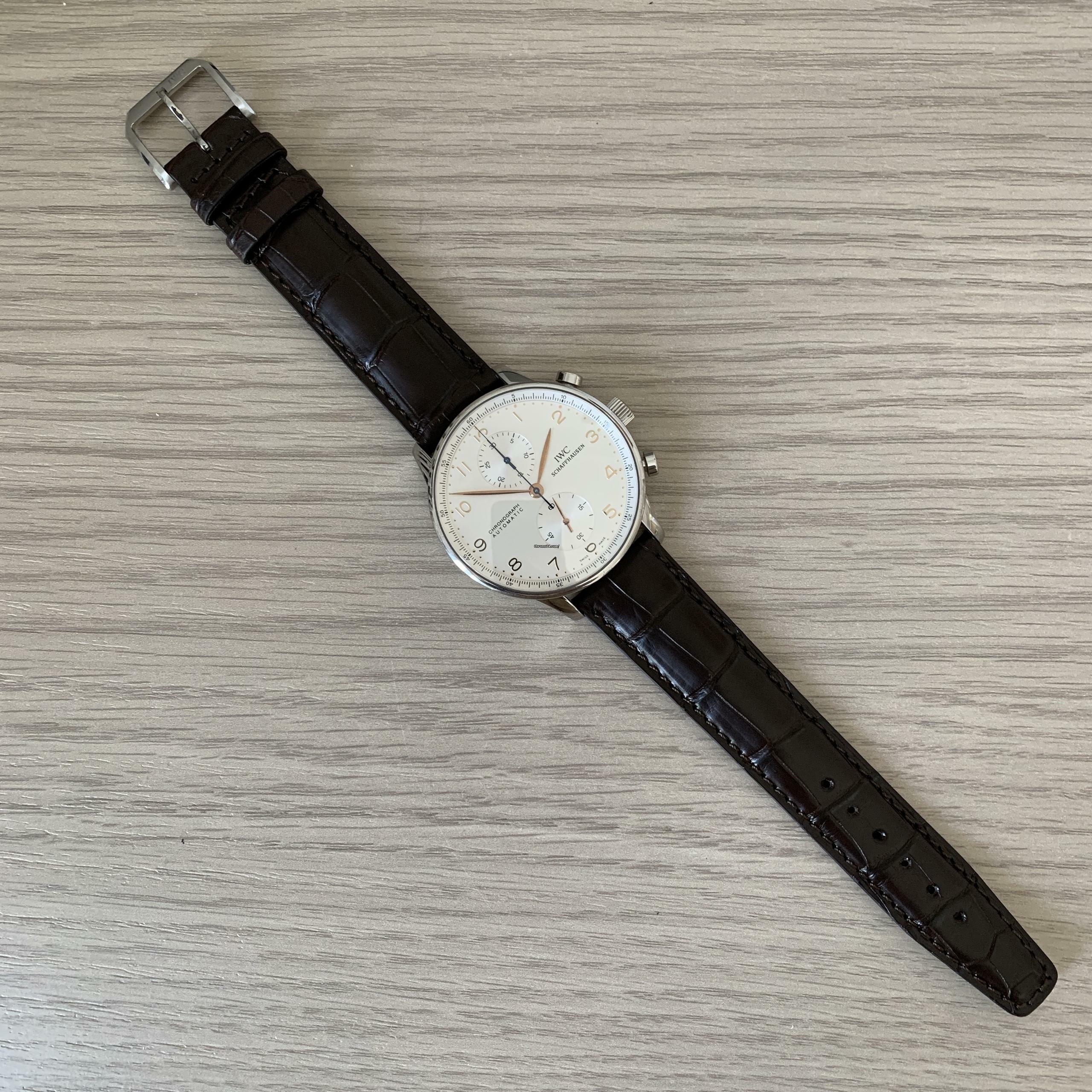 Thumbnail von IWC Portugieser Chronograph Portuguese IW3714 Chronograph silver dial 2008 Full Set