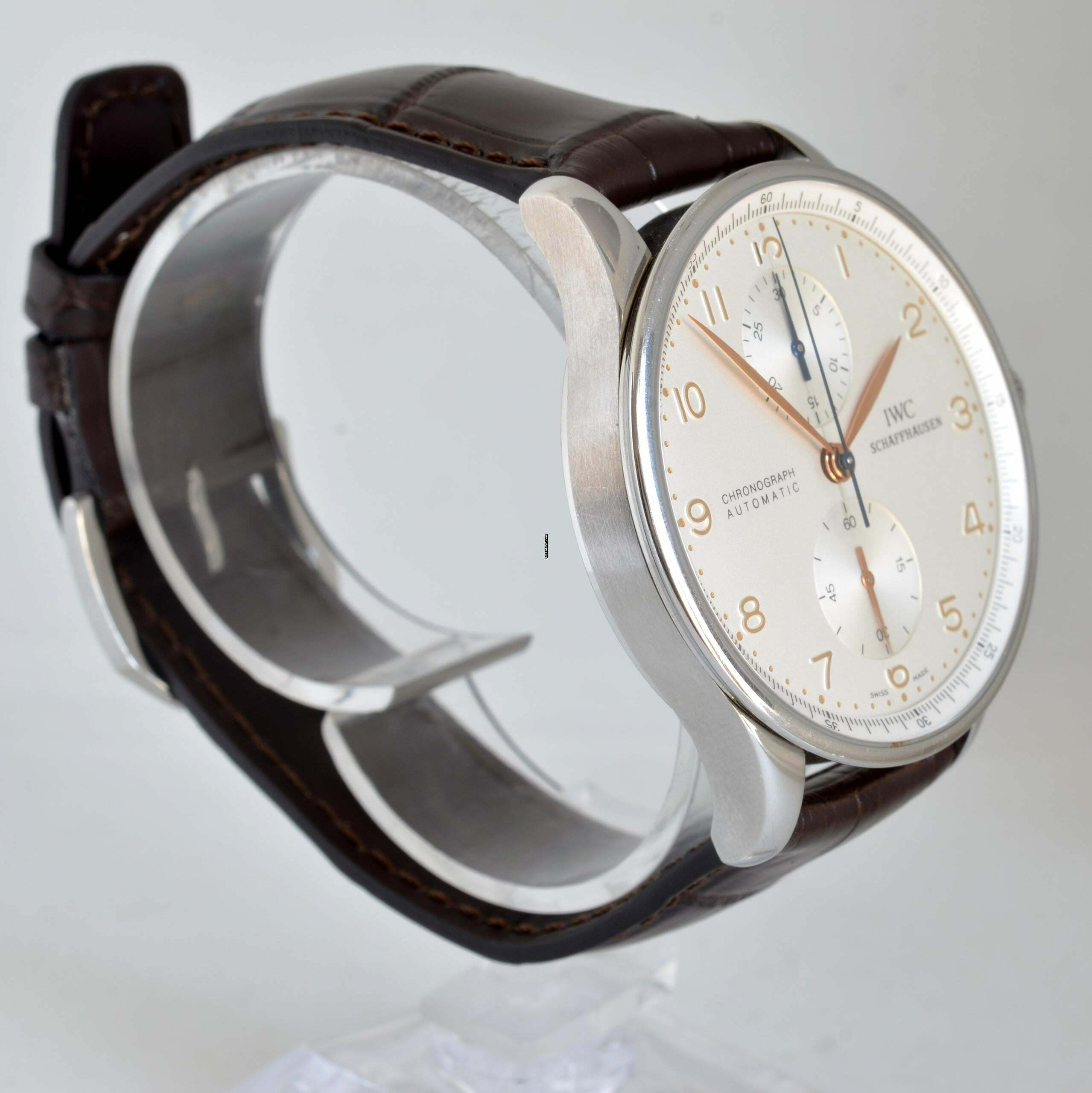 Thumbnail von IWC Portugieser Chronograph Portuguese IW3714 Chronograph silver dial 2008 Full Set