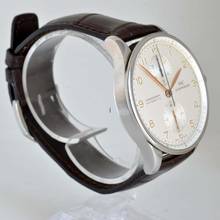Thumbnail von IWC Portugieser Chronograph Portuguese IW3714 Chronograph silver dial 2008 Full Set