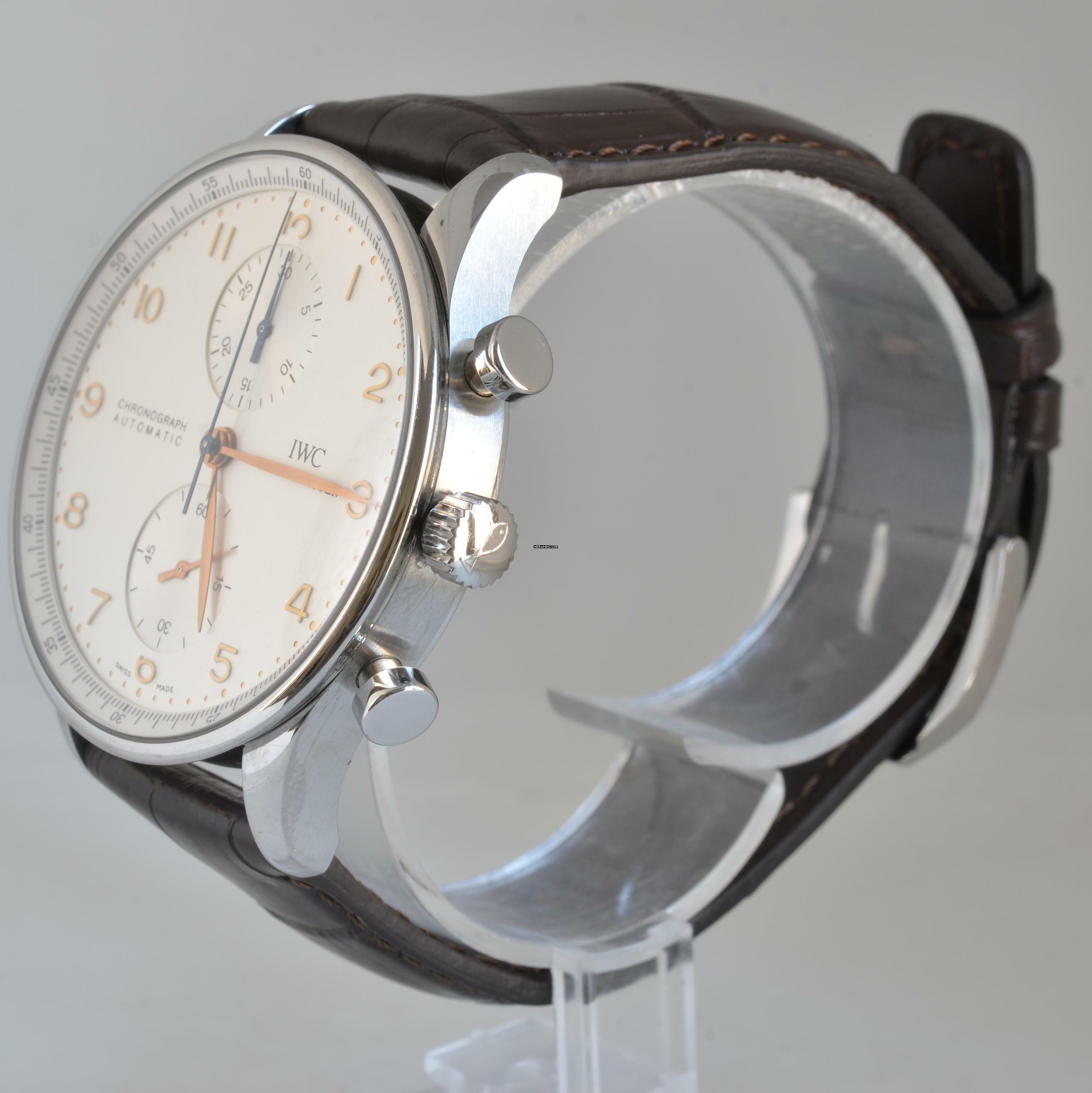 Thumbnail von IWC Portugieser Chronograph Portuguese IW3714 Chronograph silver dial 2008 Full Set