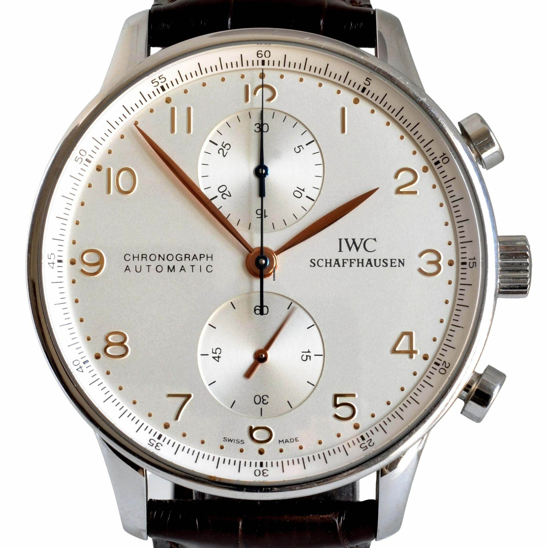 Thumbnail von IWC Portugieser Chronograph Portuguese IW3714 Chronograph silver dial 2008 Full Set