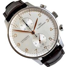 Thumbnail von IWC Portugieser Chronograph Portuguese IW3714 Chronograph silver dial 2008 Full Set