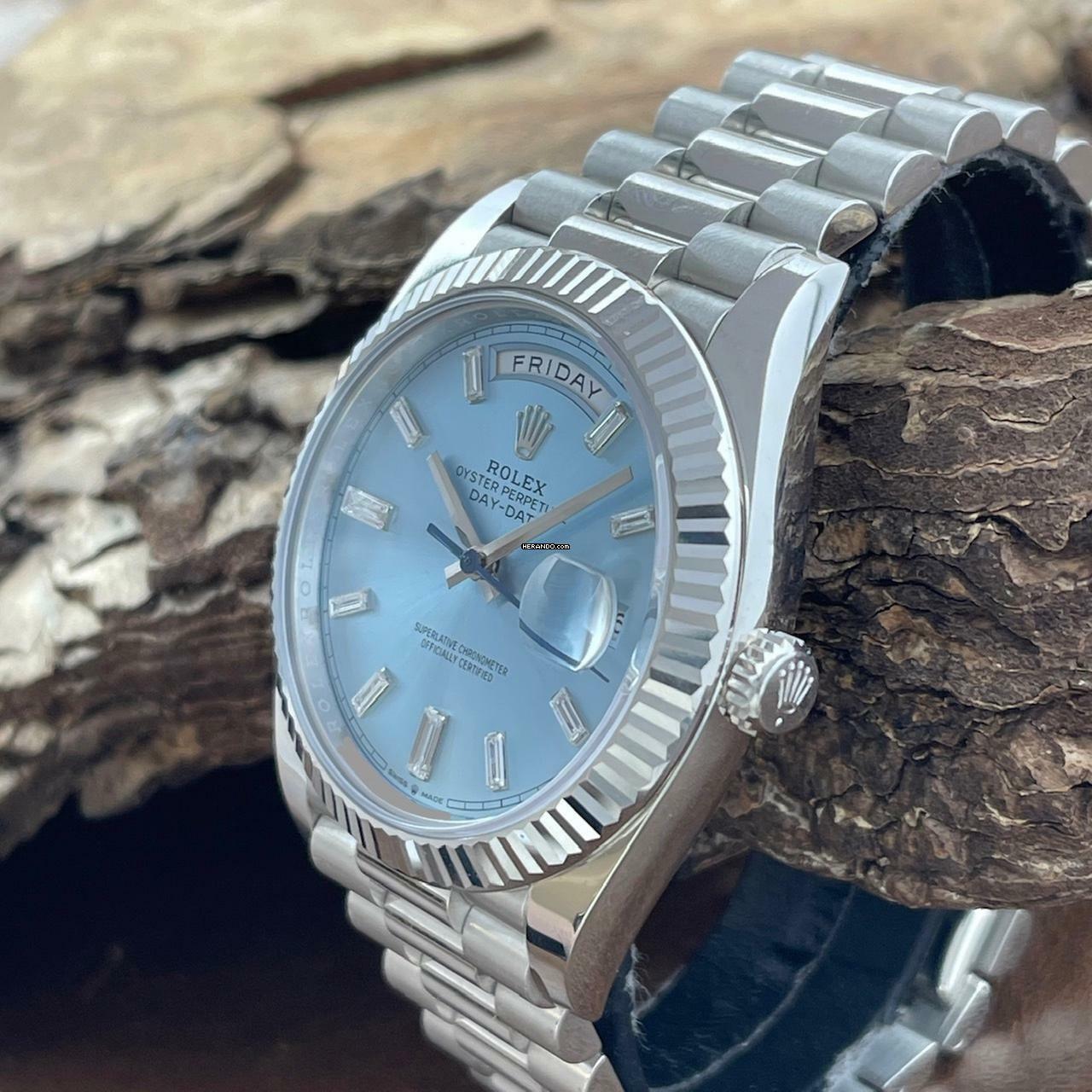 Thumbnail von Rolex Day-Date 40 Platin - ICE Blue Diamant - FULLSET 2025 Ref. 228236