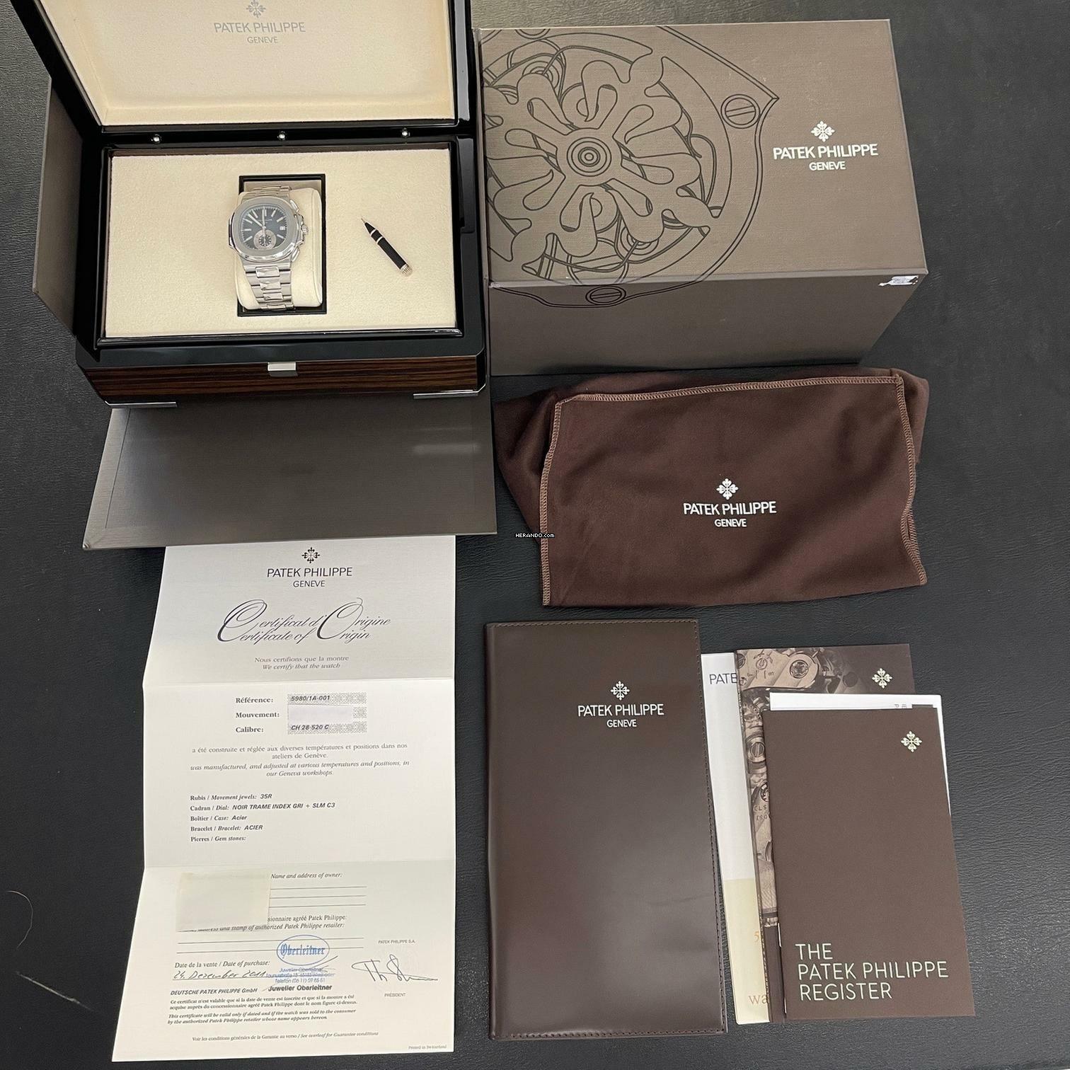 Thumbnail von Patek Philippe Nautilus Nautilus Chronograph - FULLSET 2011 - Ref. 5980/1A-001