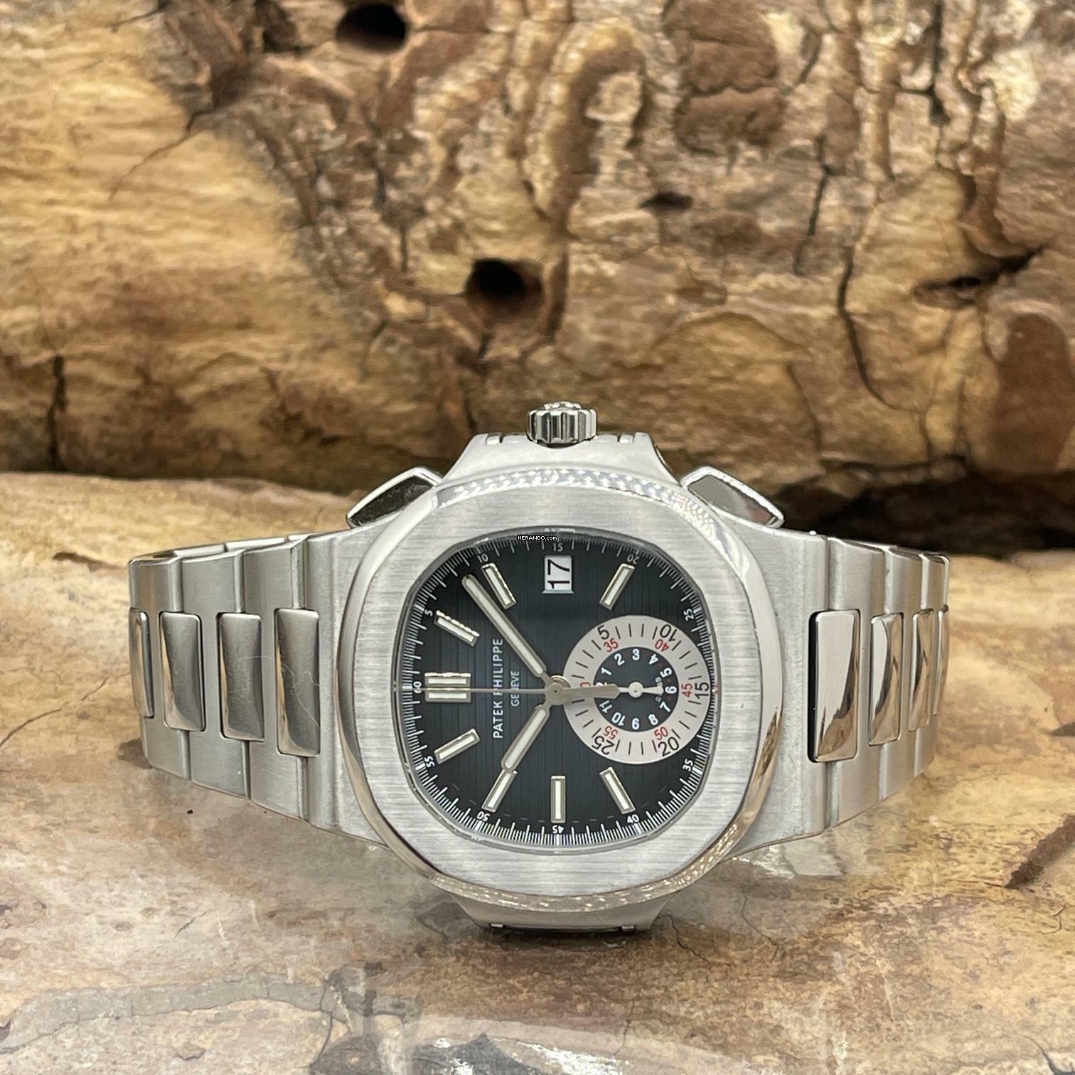 Thumbnail von Patek Philippe Nautilus Nautilus Chronograph - FULLSET 2009 - Ref. 5980/1A-001
