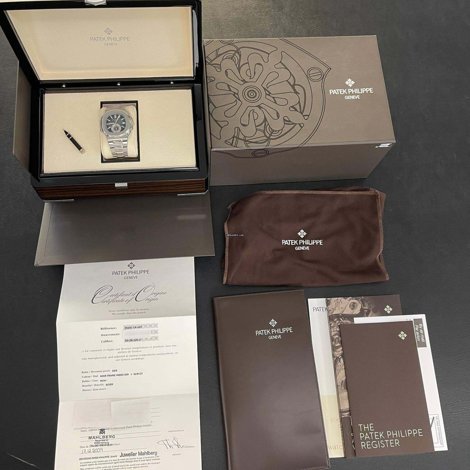 Thumbnail von Patek Philippe Nautilus Nautilus Chronograph - FULLSET 2009 - Ref. 5980/1A-001