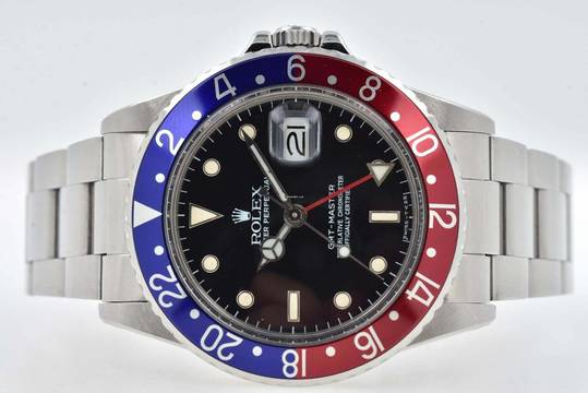  Rolex GMT-Master I Pepsi 16750 8.0Mio Rolex Service 01/2025 Spider Dial 
