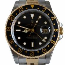 Thumbnail von Rolex GMT-Master II 16713 black Tritium dial 1992 Full Set