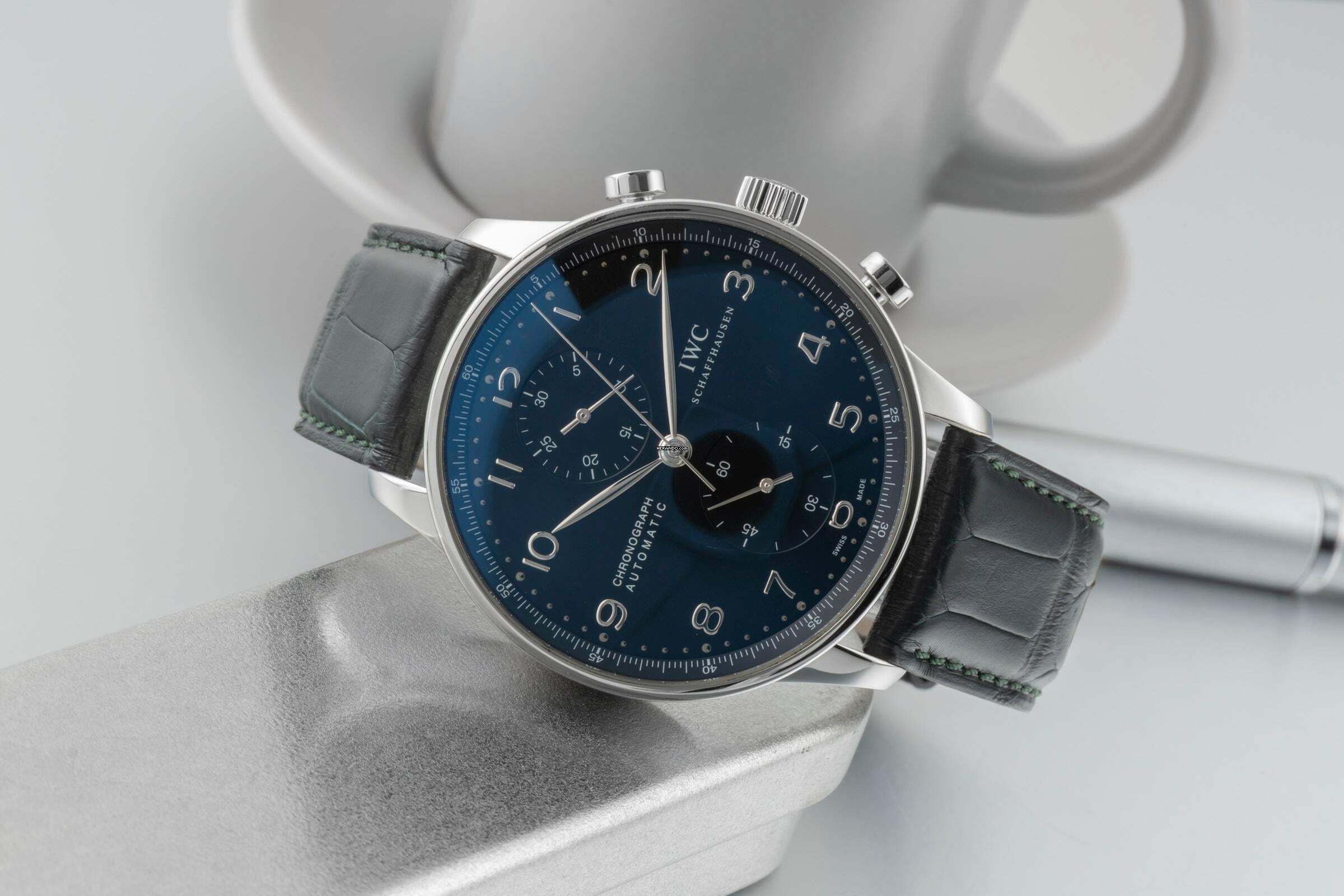 Thumbnail von IWC Portugieser Chronograph Stahl Automatik Ref. IW371447 B&P