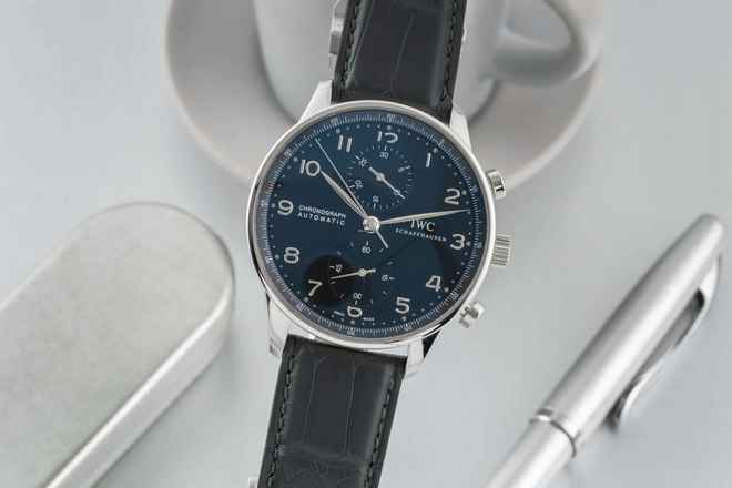  IWC Portugieser Chronograph Stahl Automatik Ref. IW371447 B&P 