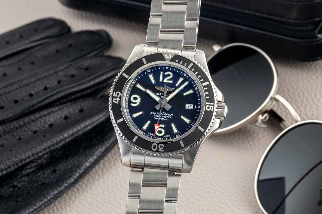  Breitling Superocean 42 Edelstahl Automatik Herrenuhr Ref A17366 Box & Papiere 