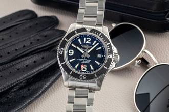 Thumbnail von Breitling Superocean 42 Edelstahl Automatik Herrenuhr Ref A17366 Box & Papiere