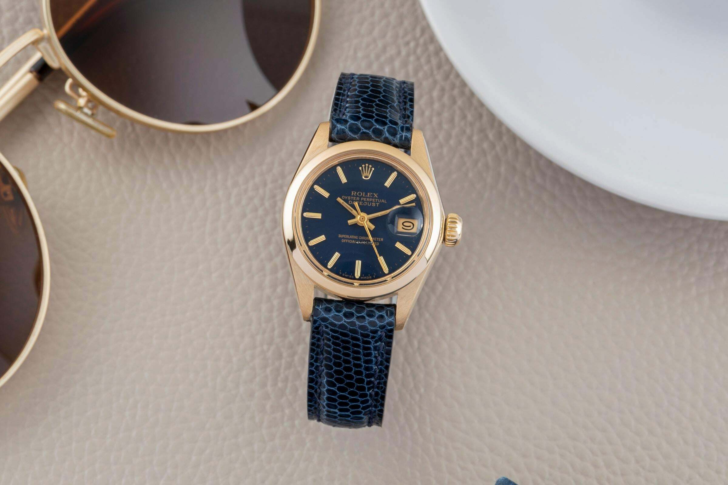  Rolex Lady-Datejust 18k (0,750) Gold Automatik Damenuhr Ref. 6916 Klassiker 