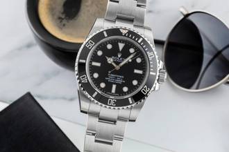 Thumbnail von Rolex Submariner (No Date) Stahl Automatik Herrenuhr Ref 114060 Box & Papiere 2013