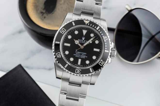  Rolex Submariner (No Date) Stahl Automatik Herrenuhr Ref 114060 Box & Papiere 2013 