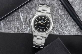 Thumbnail von Rolex Explorer 36 Black Dial Oyster Stahl Automatik Ref.14270 Box & Papiere 1996