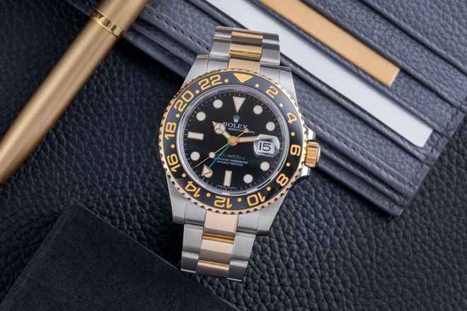  Rolex GMT-Master II Stahl / Gold Automatik Herrenuhr Ref. 116713LN Z-Serie 