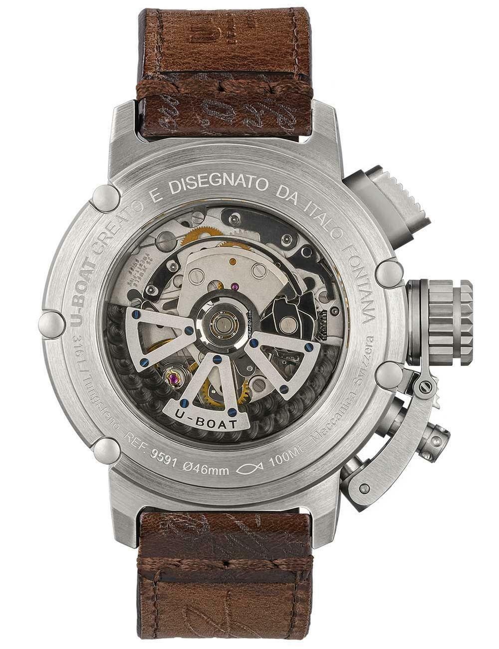 Thumbnail von U-Boat Chimera 9591 Herrenuhr Chimera 46mm Chrono SS grün Automatik 10ATM