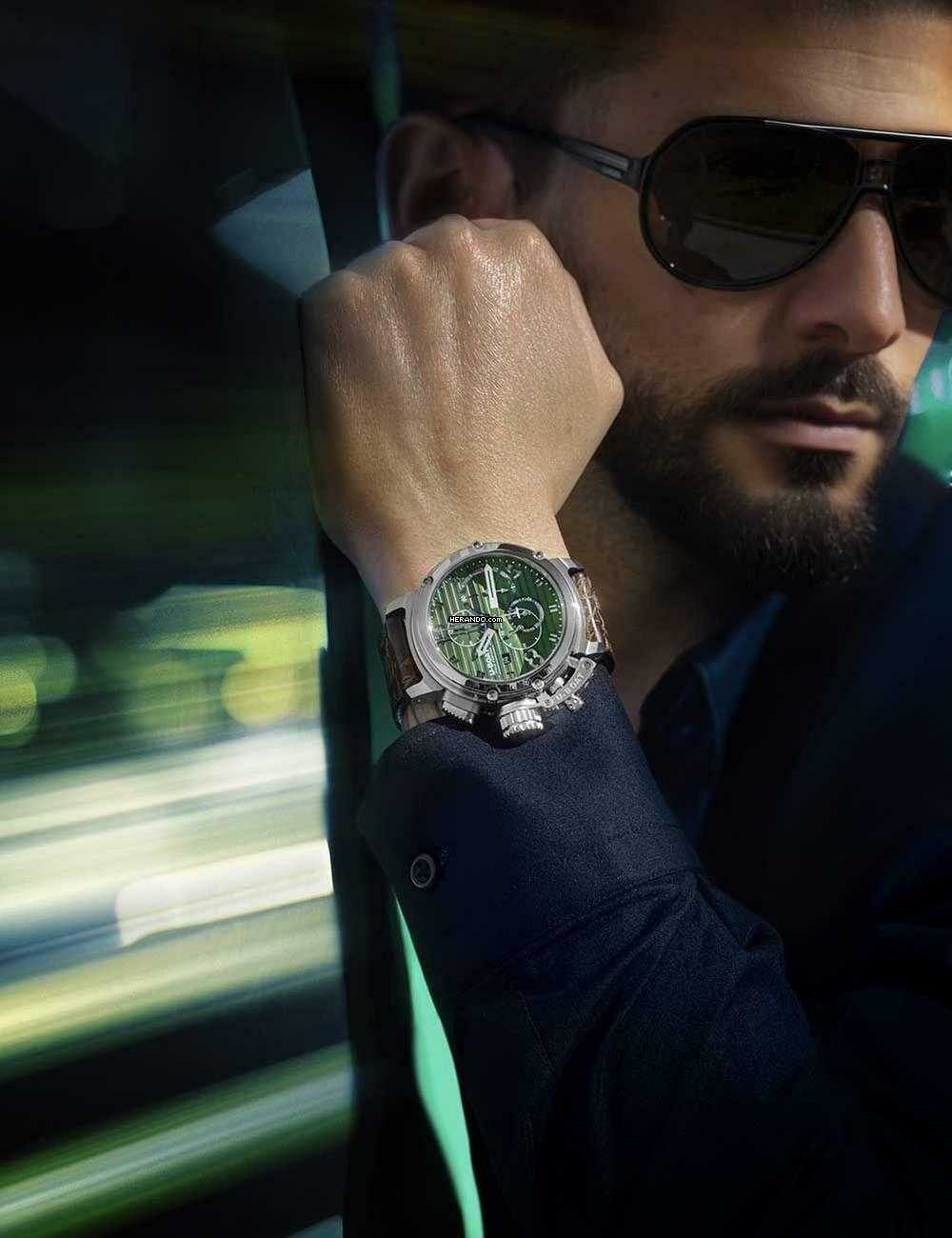 Thumbnail von U-Boat Chimera 9591 Herrenuhr Chimera 46mm Chrono SS grün Automatik 10ATM