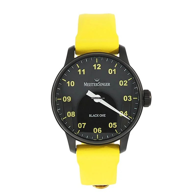 Thumbnail von Meistersinger Edition Black One Automatik Herrenuhr - Schwarz mit Gelb ED-PR-BLACK ONE