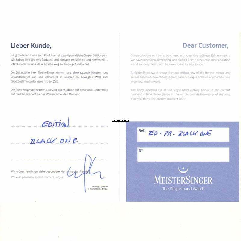 Thumbnail von Meistersinger Edition Black One Automatik Herrenuhr - Schwarz mit Gelb ED-PR-BLACK ONE