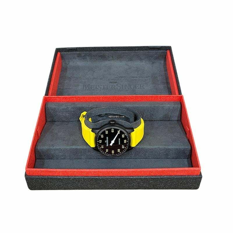 Thumbnail von Meistersinger Edition Black One Automatik Herrenuhr - Schwarz mit Gelb ED-PR-BLACK ONE