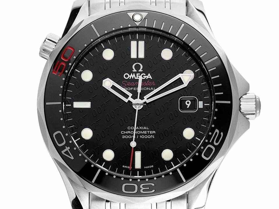  Omega Seamaster Diver 300 M Ref.212.30.41.20.01.005 2011 Full Set wie Neu Vintage Seamaster 007 James Bond 50th Anniversary Diver 300M 