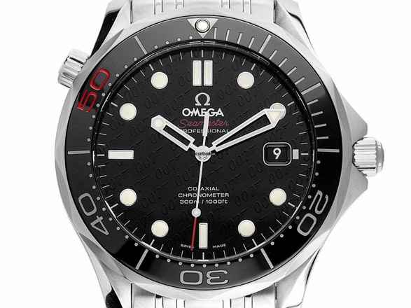  Omega Seamaster Diver 300 M Ref.212.30.41.20.01.005 2011 Full Set wie Neu Vintage Seamaster 007 James Bond 50th Anniversary Diver 300M 