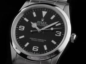 Thumbnail von Rolex Explorer I Ref.14270 1996 Box&Beschreibung sehr gut Vintage Explorer Stahl