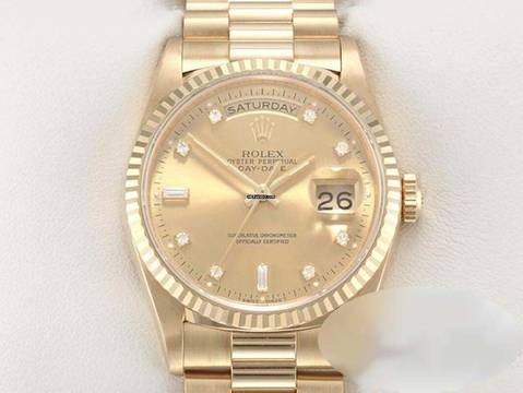  Rolex Day-Date 36 36mm 18238 1994 Gelbgold 750 Diamanten Automatik Gold 
