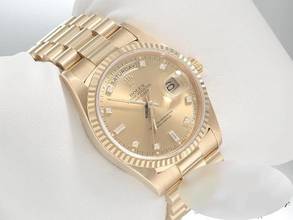 Thumbnail von Rolex Day-Date 36 36mm 18238 1994 Gelbgold 750 Diamanten Automatik Gold