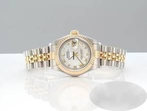 Thumbnail von Rolex Lady-Datejust Edelstahl Gelbgold 750 Perlmutt Automatik Gold Stahl Damen Stainless Steel 18kt Yellow Gold Jubilé-band Chronometer Oyster