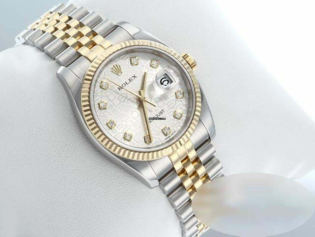 Rolex Datejust 36 36mm 116233 2016 Diamanten Stahl Gelbgold 750 Automatik