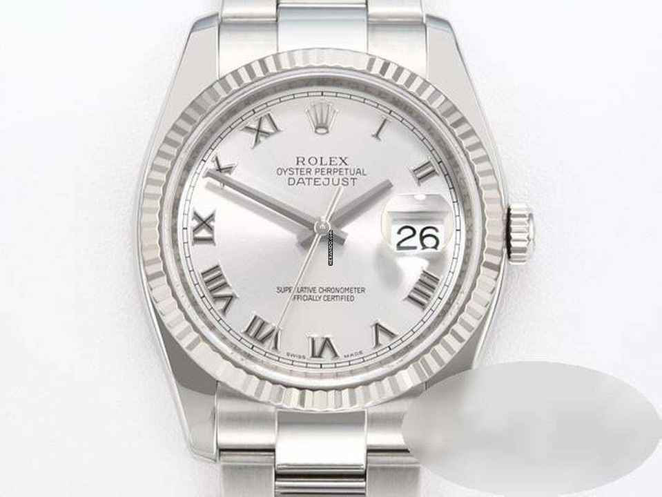  Rolex Datejust 36 36mm 116234 2017 Edelstahl Weissgold 750 Automatik Gold Stahl 