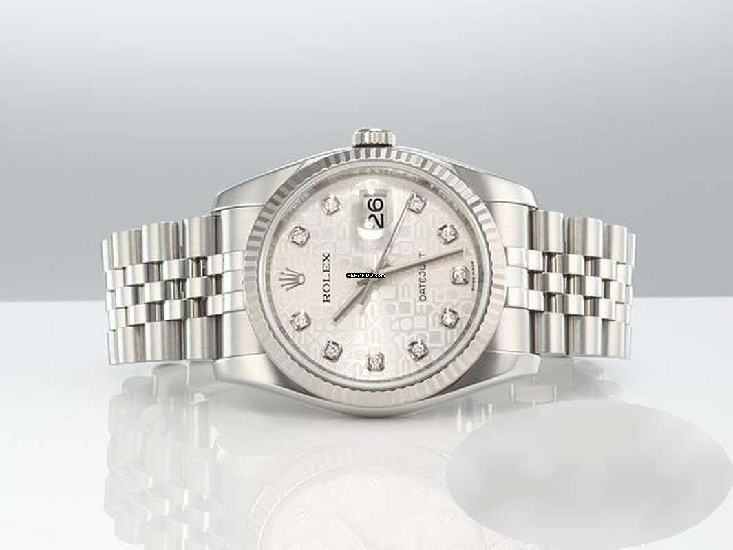 Thumbnail von Rolex Datejust 36 36mm 116234 2014 Stahl Weissgold 750 Diamanten Automatik Stainless Steel 18kt White Gold Jubilé-band Chronometer Oyster