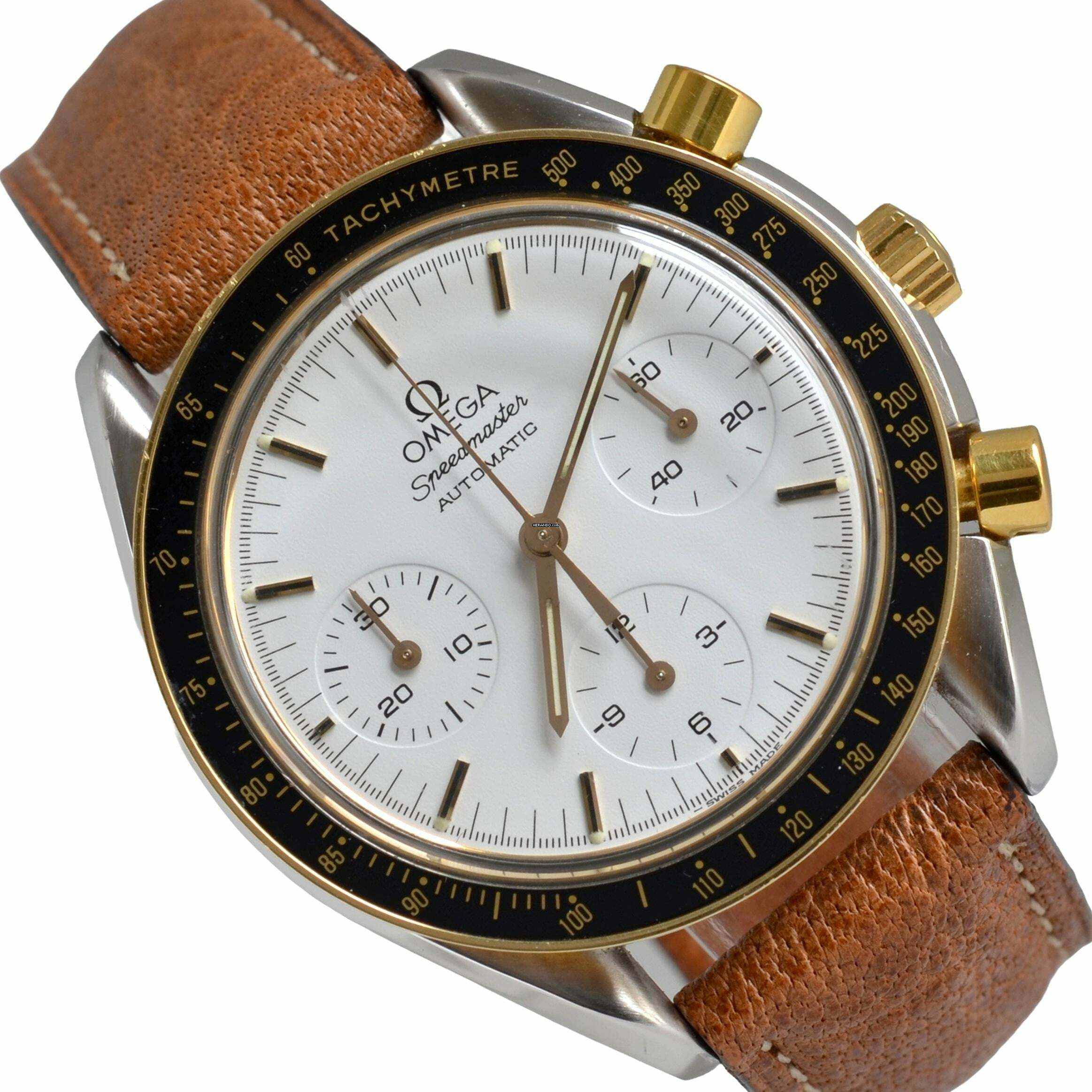  Omega Speedmaster Reduced chronograph white dial Automatic 1994 