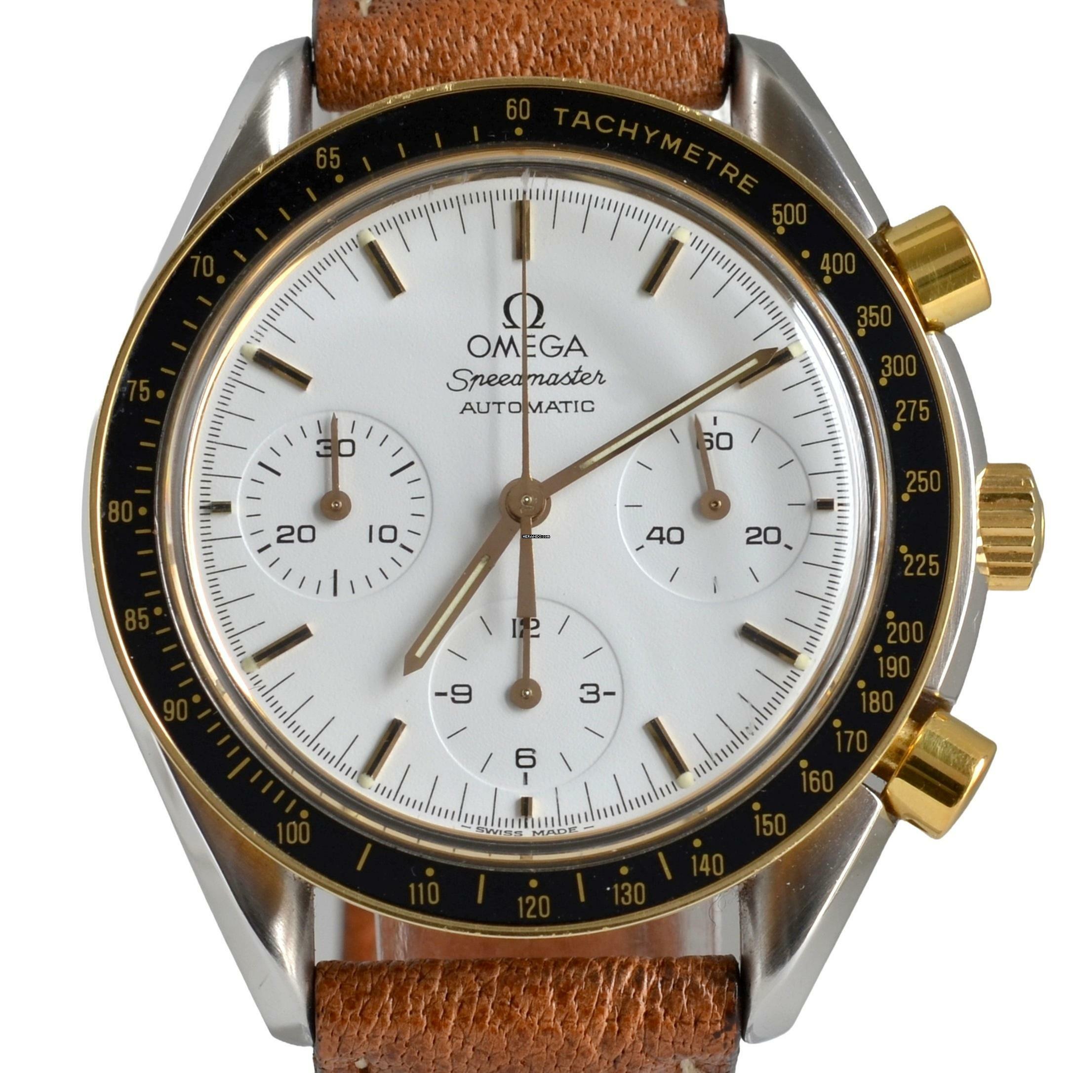 Thumbnail von Omega Speedmaster Reduced chronograph white dial Automatic 1994
