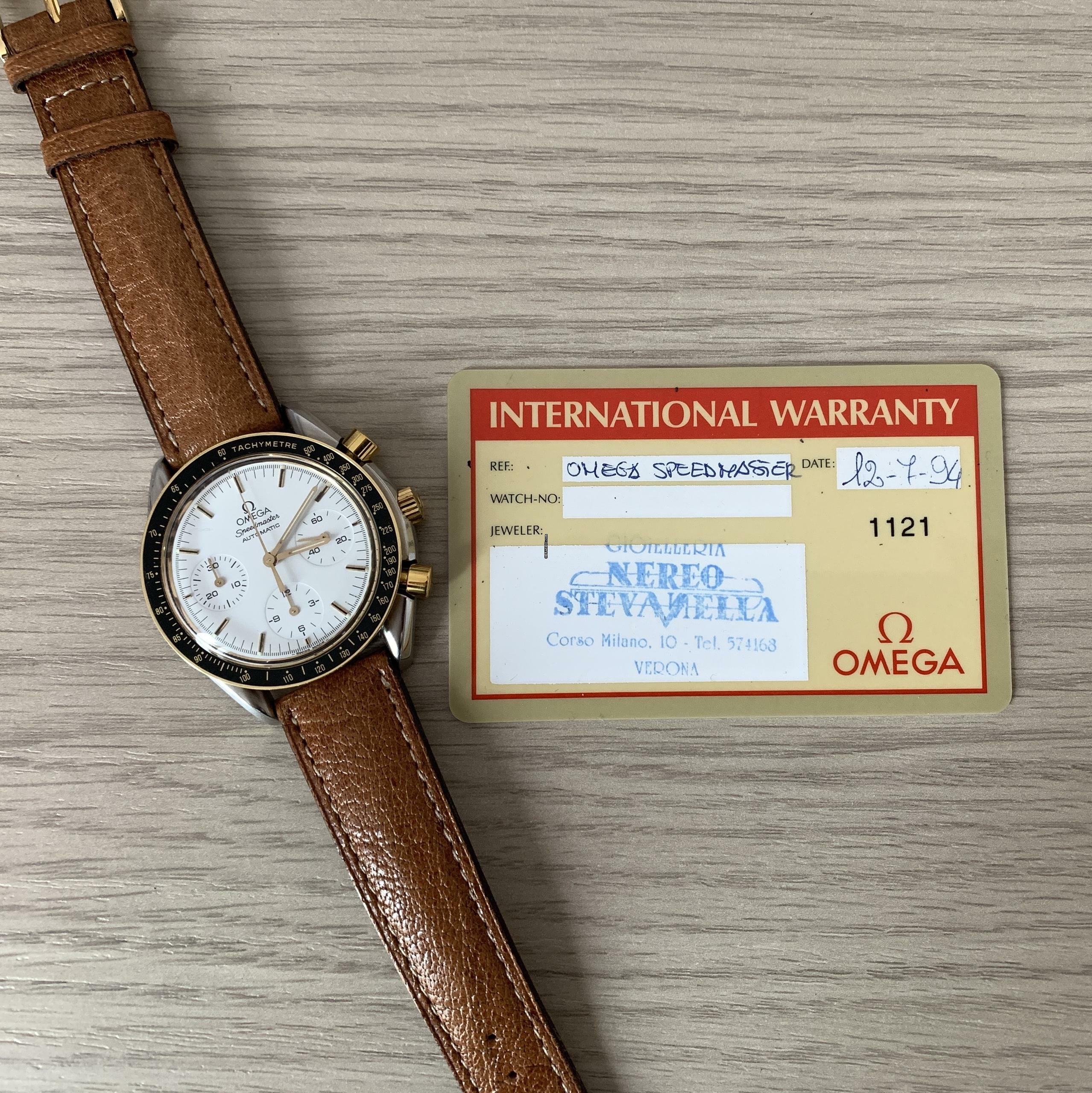 Thumbnail von Omega Speedmaster Reduced chronograph white dial Automatic 1994
