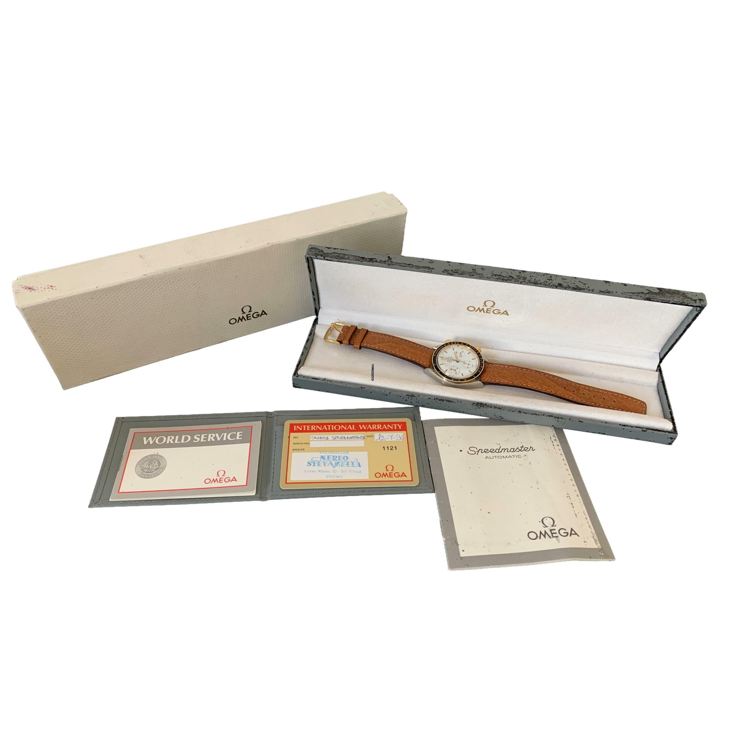 Thumbnail von Omega Speedmaster Reduced chronograph white dial Automatic 1994