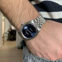Thumbnail von Rolex Datejust 36 16014 blue dial Full Set 1979