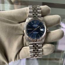 Thumbnail von Rolex Datejust 36 16014 blue dial Full Set 1979