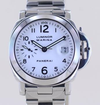  Officine Paneral Luminor Marina PAM00051 Stahlband Automatic white dial rar 40mm B+P 