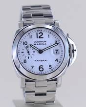 Thumbnail von Officine Paneral Luminor Marina PAM00051 Stahlband Automatic white dial rar 40mm B+P