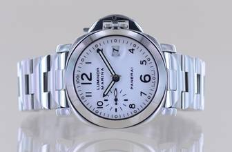 Thumbnail von Officine Paneral Luminor Marina PAM00051 Stahlband Automatic white dial rar 40mm B+P