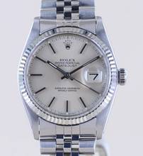 Thumbnail von Rolex Datejust 36 16014 silver Stick dial Jubiléband Stahl Weißgold 1978