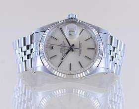 Thumbnail von Rolex Datejust 36 16014 silver Stick dial Jubiléband Stahl Weißgold 1978